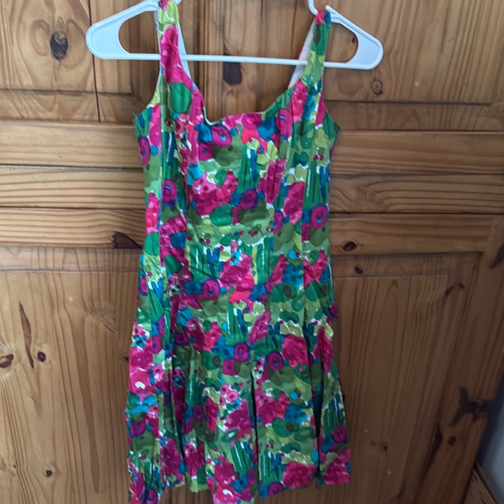 NINE WEST Sleeveless Colorful Floral Dress Size 2
